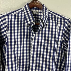 Ascot Chang "Textured Plaid" custom-made shirt - (see size in desc)